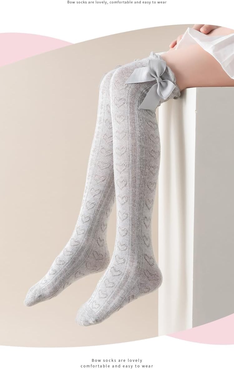 Toptim Kid Girls Knee High Stockings or Over Calf Socks Cotton Princess Tube Dress Socks - Image 3